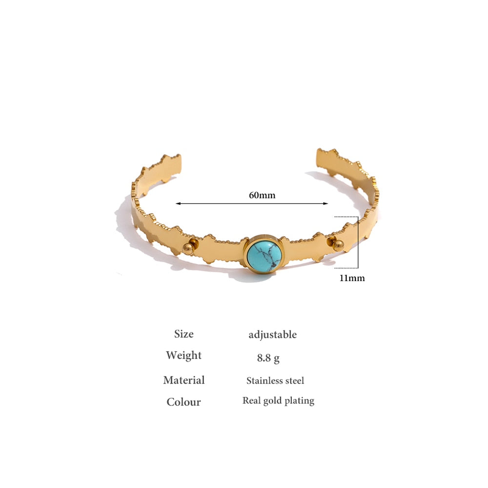 Stone Cold l Bangle Bracelet
