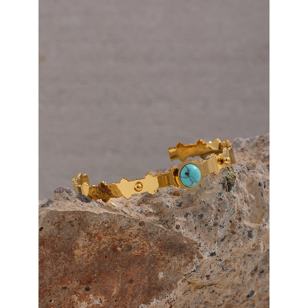 Stone Cold l Bangle Bracelet