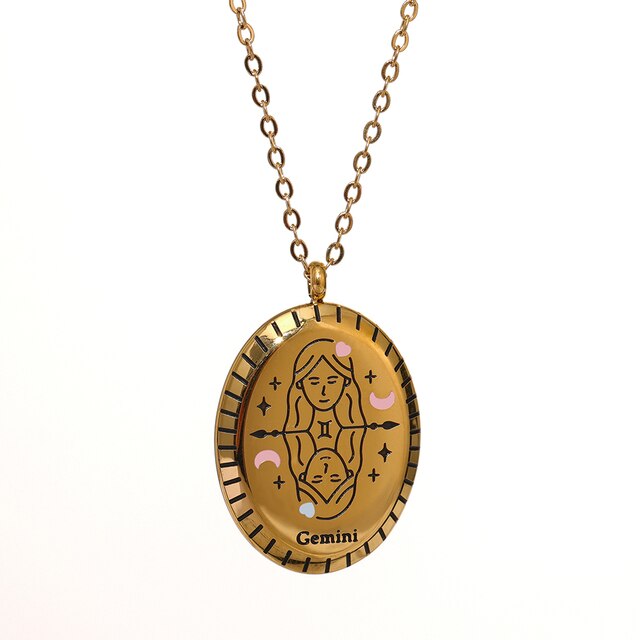 Zodiac Constellation Gem l Necklace