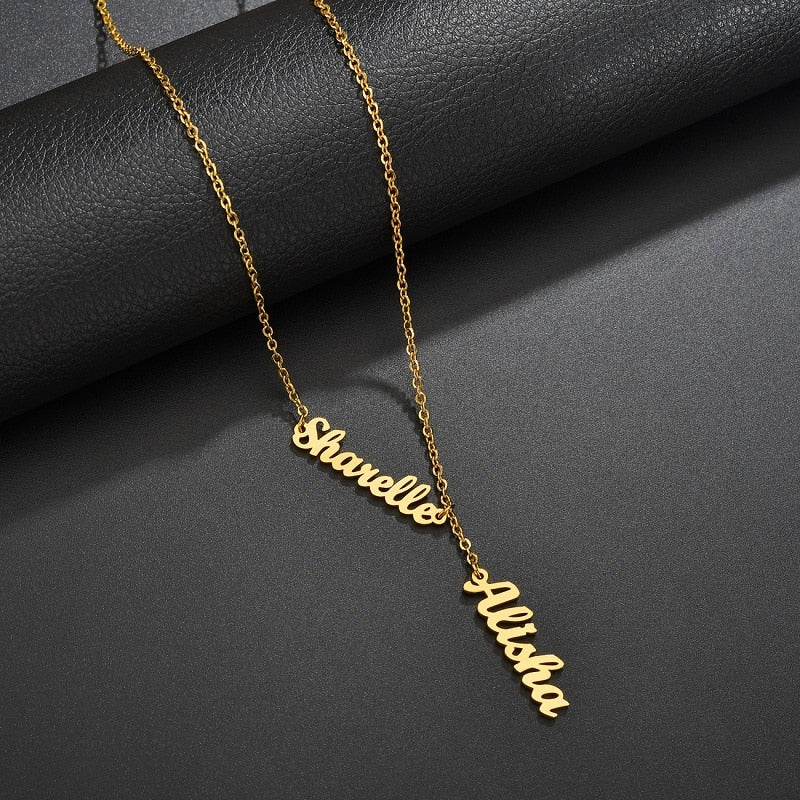 Ying & Yang Two l Personalized Name Necklaces