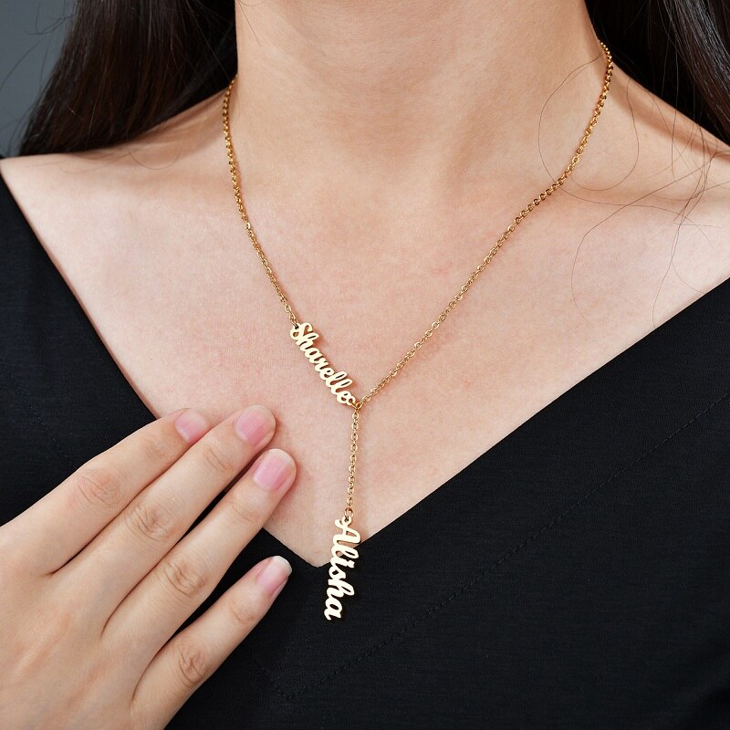 Ying & Yang Two l Personalized Name Necklaces