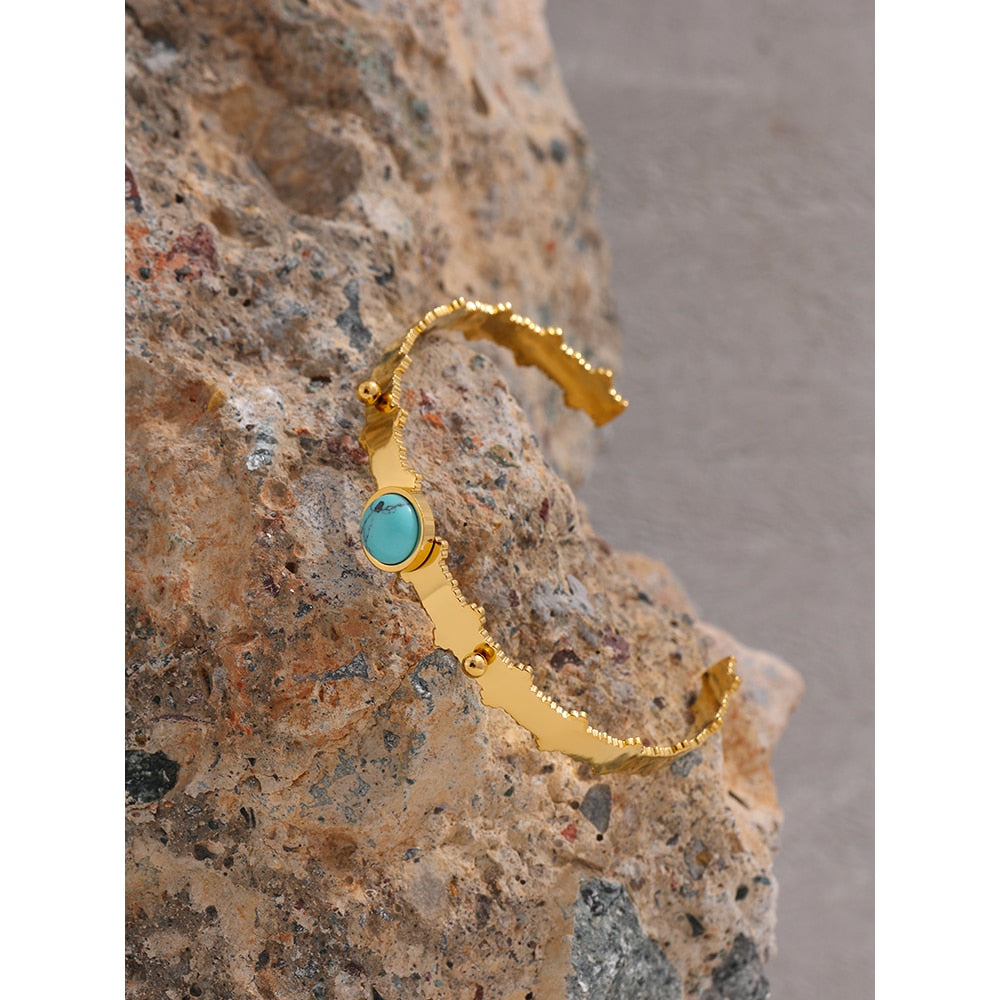 Stone Cold l Bangle Bracelet
