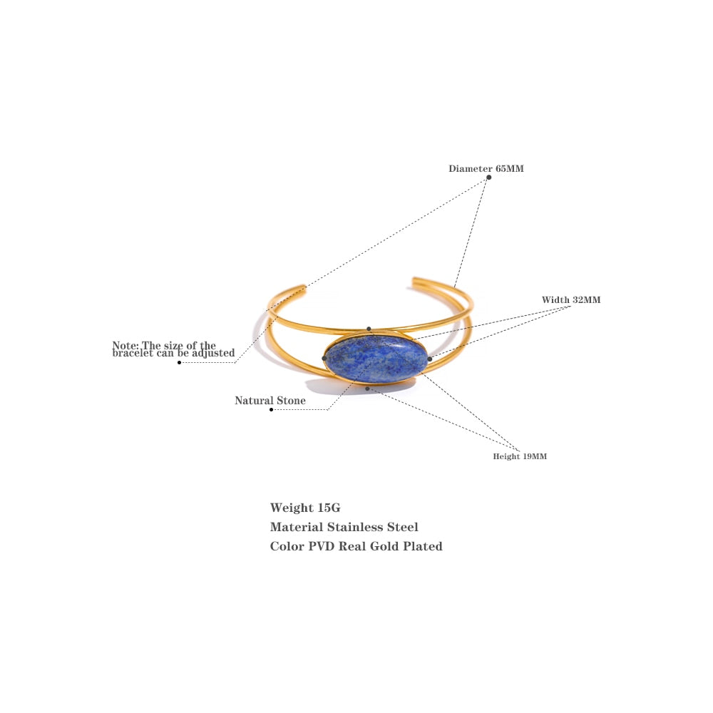 Lapis Lazuli l Bangle Bracelet