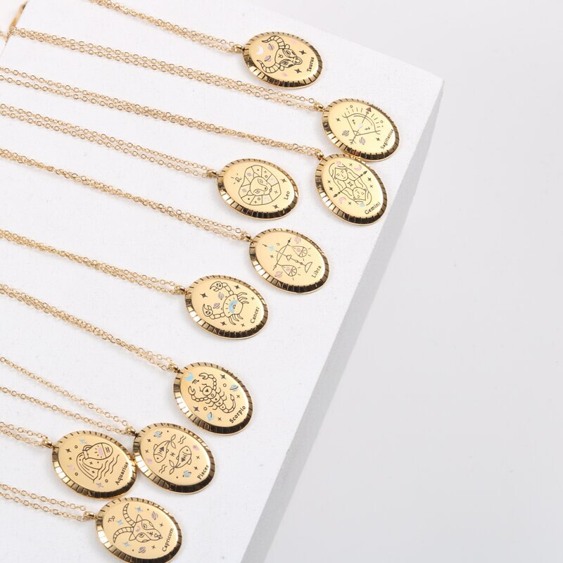 Zodiac Constellation Gem l Necklace