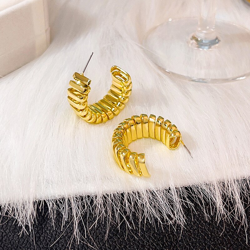 Fiery French Hoops l Earring