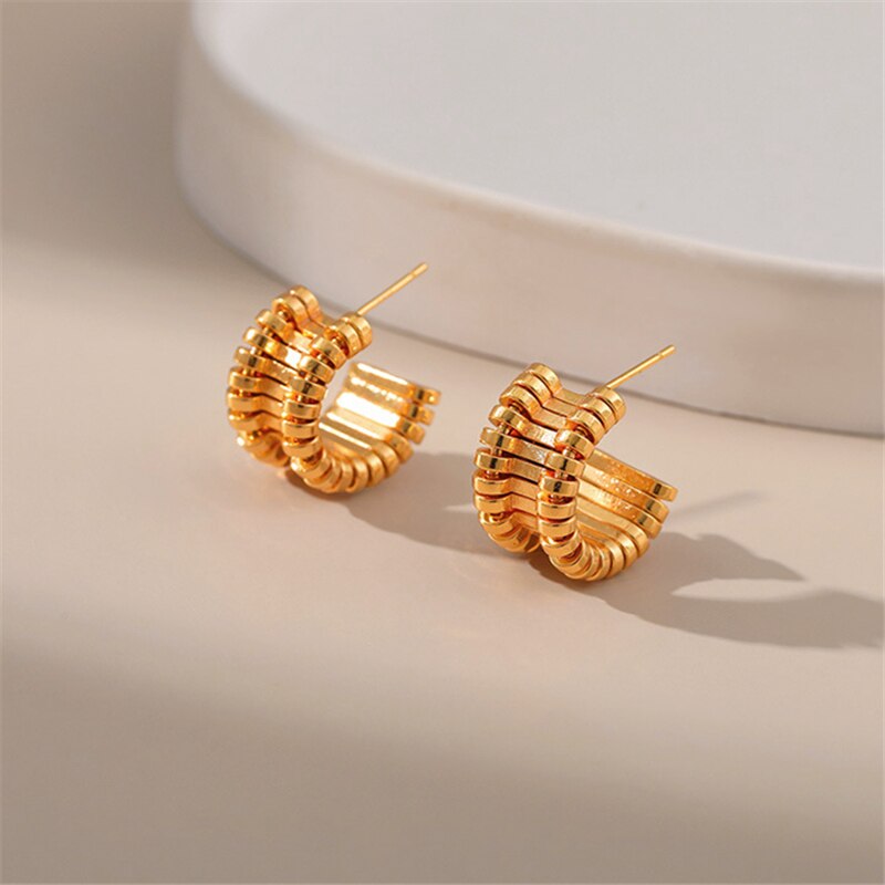 Fiery French Hoops l Earring