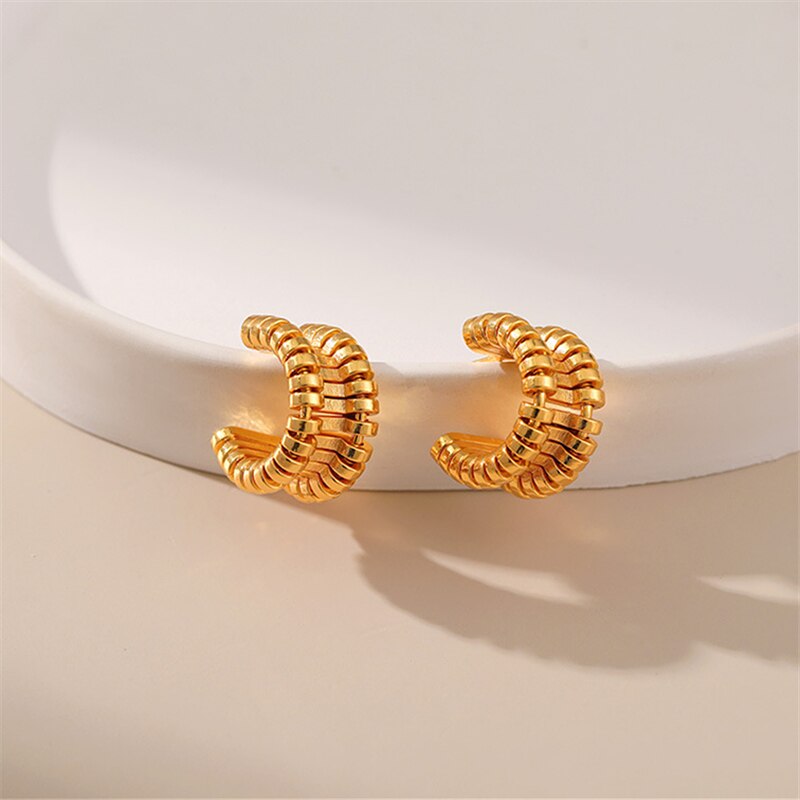 Fiery French Hoops l Earring