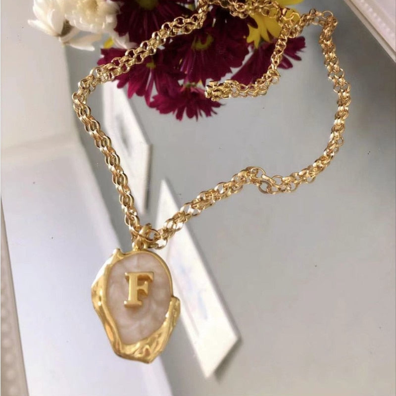 Initial Name Gem l Necklace