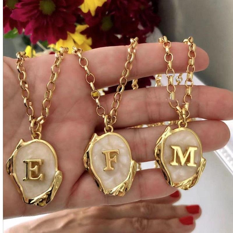 Initial Name Gem l Necklace