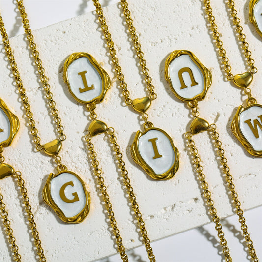 Initial Name Gem l Necklace